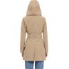 imageMichael Kors Womens Belted Raincoat with Detachable Hood Khaki Small