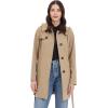 imageMichael Kors Womens Belted Raincoat with Detachable Hood Khaki Small