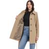 imageMichael Kors Womens Belted Raincoat with Detachable Hood Khaki Small