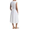 imageMichael Kors Womens Cotton Poplin Midi DressWhite