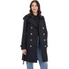 imageMichael Kors Womens Double Button Trenchcoat with Detachable HoodBlack