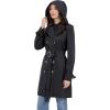 imageMichael Kors Womens Double Button Trenchcoat with Detachable HoodBlack