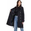 imageMichael Kors Womens Double Button Trenchcoat with Detachable HoodBlack