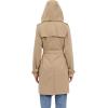 imageMichael Kors Womens Double Button Trenchcoat with Detachable HoodKhaki
