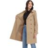 imageMichael Kors Womens Double Button Trenchcoat with Detachable HoodKhaki