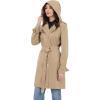 imageMichael Kors Womens Double Button Trenchcoat with Detachable HoodKhaki