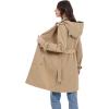 imageMichael Kors Womens Double Button Trenchcoat with Detachable HoodKhaki