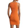 imageMichael Kors Womens Ribbed Scoop Tank DressLorange