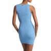 imageMichael Kors Womens Ribbed Scoop Tank DressSouth Pacific