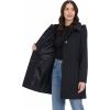 imageMichael Kors Womens Single Breasted Raincoat with Detachable HoodBlack