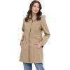 imageMichael Kors Womens Single Breasted Raincoat with Detachable HoodKhaki