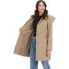 imageMichael Kors Womens Single Breasted Raincoat with Detachable HoodKhaki