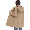 imageMichael Kors Womens Single Breasted Raincoat with Detachable HoodKhaki