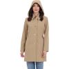 imageMichael Kors Womens Single Breasted Raincoat with Detachable HoodKhaki