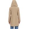 imageMichael Kors Womens Single Breasted Raincoat with Detachable HoodKhaki
