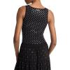 imageMichael Kors Womens Stud Scoop Neck Cropped Tank TopBlack
