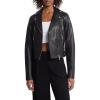 imageMichael Kors Womens Leather Moto JacketBlack