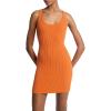 imageMichael Kors Womens Ribbed Scoop Tank DressLorange