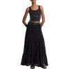 imageMichael Kors Womens Stud Scoop Neck Cropped Tank TopBlack