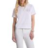 imageMichael Kors Womens Studded Mk Charm Cropped TShirtWhite