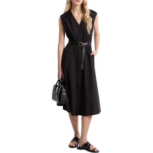 imageMichael Kors Womens Cotton Poplin Midi DressBlack