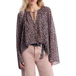 imageMichael Kors Womens Floral VNeck TopDusty Rose