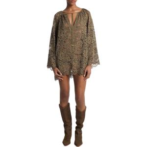 imageMichael Kors Womens Lace VNeck DressSafari Green