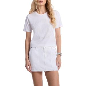 imageMichael Kors Womens Rhinestud Mk Logo TShirtWhite