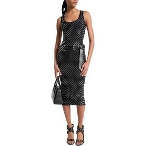 imageMichael Kors Womens Studded Scoop Neck DressBlack