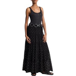 imageMichael Kors Womens Studded Tier Maxi SkirtBlack