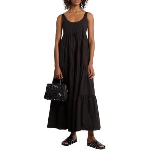 imageMichael Kors Womens VNeck Tier DressBlack