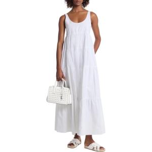 imageMichael Kors Womens VNeck Tier DressWhite