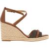 imageMichael Kors Womens Mandy Wedge SandalBrownLuggage