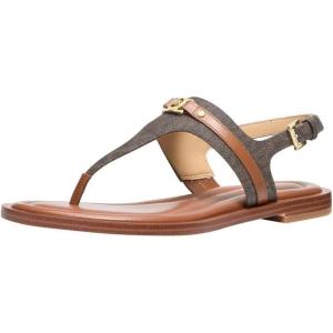 imageMichael Kors Womens Mandy Thong Sandal FlatBrownLuggage