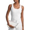 imageMichael Kors Carmine Medium ClutchSilvertone HardwareOptic White