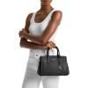imageMichael Kors Laila Small SatchelSilvertone HardwareEmbossed Goat LeatherBlack