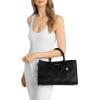imageMichael Kors Scarlett Medium SatchelGoldtone HardwareWoven LeatherBlack