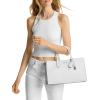 imageMichael Kors Scarlett Medium SatchelSilvertone HardwareSoft Venus LeatherOptic White