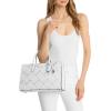imageMichael Kors Scarlett Medium SatchelSilvertone HardwareWoven LeatherOptic White