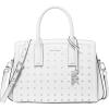 Silver-tone Hardware/Leather With Nail Head Studs/Optic White
