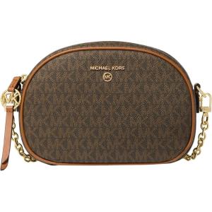 imageMichael Kors Jet Set Charm Small Oval Camera Crossbody BagBrownAcorn