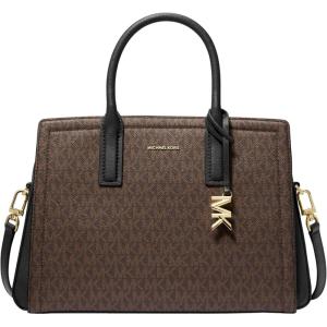 imageMichael Kors Laila Medium SatchelGoldtone HardwareBrownBlack