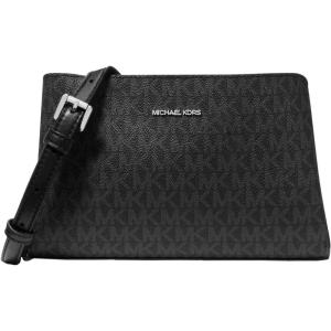 imageMichael Kors Ruthie Small Crossbody BagSilvertone HardwareTonal Signature Coated TwillBlack