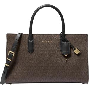 imageMichael Kors Scarlett Medium SatchelGoldtone HardwareBrownBlack