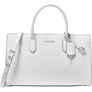 imageMichael Kors Scarlett Medium SatchelSilvertone HardwareSoft Venus LeatherOptic White