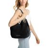imageMichael Kors Lillie Large Chain Shoulder BagGoldtone HardwareSuede LeatherBlack