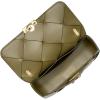 imageMichael Kors Tribeca Small Woven Convertible Chain Shoulder BagSafari Green