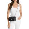 imageMichael Kors Tribeca Small Woven Convertible Chain Shoulder BagSilvertone HardwareWoven LeatherBlack