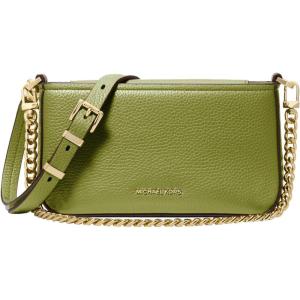 imageMichael Kors Bryant Small Convertible Crossbody BagGoldtone HardwarePebble Embossed LeatherMeadow Green