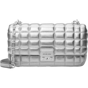 imageMichael Kors Tribeca Large Quilted Convertible Chain Shoulder BagSilver